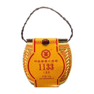 中茶 1133纸绳箩 2021年陈化一级窖藏广西梧州六堡茶 500g