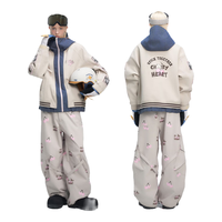 锐伍REV×加菲猫家族联名款滑雪衣滑雪服男女卡通分体式滑雪套装冬季
