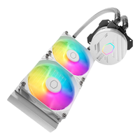 酷冷至尊 CoolerMaster)冰神B240Core白色版 240水冷散热器 多平台扣具 增大冷头铜底 ARGB效能扇 增高鳍片