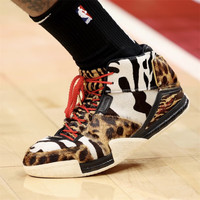 耐克（NIKE）LeBron 2 勒布朗2防滑耐磨包裹性支撑黑棕豹纹男减震中帮篮球鞋 DQ2439-200棕黑 4