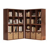 盛耐钢制包豪斯中古风落地书架儿童玩具收纳模块柜组合格子书柜储物柜 24格柜-高1402*长2119*深300mm