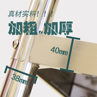 静依诺【加粗加厚承重升级】置物架不锈钢货架层架厨房收纳架落地多层微波炉架子烤箱架家用储物架子 加粗特厚款不锈钢/三层-高100 长