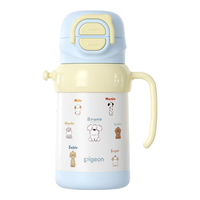 贝亲儿童保温杯 水杯上学吸管杯 316不锈钢保温杯儿童 miiiiichan联名 3岁+双饮头（蓝色萌爪小分队） 450ml