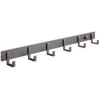 虎先森挂钩免打孔卫生间衣帽架挂钩衣服墙上门后厨房浴室毛巾挂衣钩 枪灰六钩(免打孔/打孔双用)