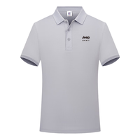 Jeep短袖t恤男装透气夏季T恤翻领polo衫男速干冰丝休闲运动上衣 2008 灰色 3XL