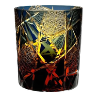 VIANASA'S诸神的黄昏异变版个性江户切子手工雕刻水晶威士忌酒杯洋酒杯送人 诸神异变版 (礼盒装) 280ml 1只