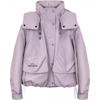 鸭鸭羽绒服鸭鸭(YAYA)短款羽绒服女2024秋冬时尚不可拆卸连帽保暖防寒外套HY 黑色 160/84A(M)