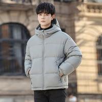 鸭鸭羽绒服 男士羽绒服 冬季休闲连帽保暖90白鸭绒情侣面包服