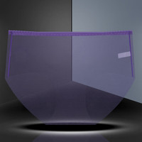 GEEZORO 内裤女中腰无痕裸感透明薄纱无遮挡一片式夏天透气冰丝三角裤