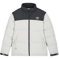 茵宝（Umbro） 男子拼接羽绒服冬季轻便反光印花鸭绒保暖立领外套 缥缈灰 M 充绒量：190g