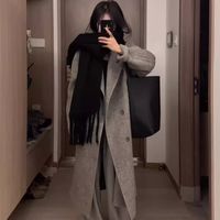 2025秋冬女双面毛呢大衣女中长款秋冬高级感显瘦毛呢外套
