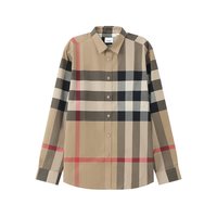 BURBERRY 男士格纹棉质长袖衬衫 80102131