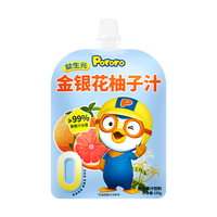 Pororo 啵乐乐（Pororo）金银花柚子汁儿童饮料宝宝零食儿童辅食便携单袋装105ml*1