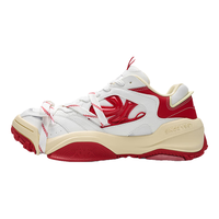 卡帕 女鞋方糖厚底板鞋女2025冬季百搭休闲鞋软底运动鞋子女 经典白/奶酪白/日照红 36