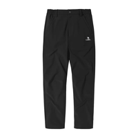 CAMEL 骆驼 火山岩发热丨户外冲锋软壳裤女冬防风防水加绒登山裤男 A13CAVV107,幻影黑,男 L