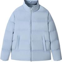 GXG 冬季GXG蓝色简约时尚通勤立领羽绒服男保暖鹅绒羽绒服外套男