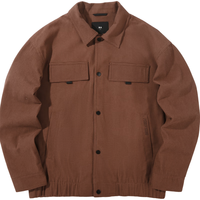 HLA海澜之家夹克男春秋24翻领外套男HWJAW3W040A 砖红84 175/92A L137~150斤