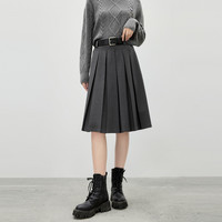 秋水伊人 女士高腰A字半身裙 625409C090103