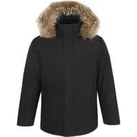 NEPA耐葩秋冬男士大衣中长款可拆卸貉子毛领羽绒服7I72057 黑色 175/92A