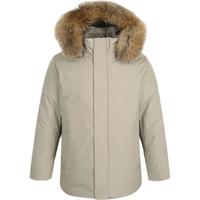 NEPA耐葩秋冬男士大衣中长款可拆卸貉子毛领羽绒服7I72057 灰褐色 180/96A