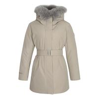 NEPA耐葩秋冬女士大衣式中长款连帽狐狸毛毛领羽绒服7I82056 灰褐色 155/80A