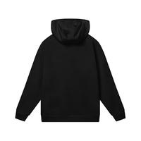 FILA 斐乐男女套头卫衣2024春美式复古宽松休闲运动连帽上衣 正黑色-BK 160/84A/XS