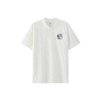 Gap 盖璞 男女装海滩logo纽扣polo领短袖T恤宽松上衣 465588 白色 L