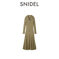 SNIDEL 2025秋冬 女士翻领单排扣长袖针织连衣裙 SWNO255047