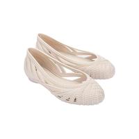 梅丽莎春季女士织镂空单鞋经典小圆头芭蕾鞋33734 浅粉色 AI005 37