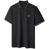HLA 海澜之家 男士中华龙凉感印花POLO衫 HNTPW2W095A 黑色 XXXL
