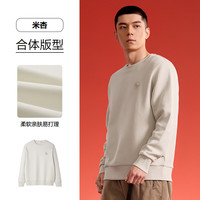 海澜之家(HLA)卫衣男春季2026马年贺岁五明治大码长袖男 米杏03 M 170/88A 125~136斤