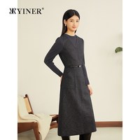 音儿 青年中年法式羊毛混纺连衣裙 8C65505086