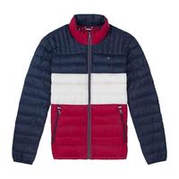 TOMMY HILFIGER 汤米秋冬男装棉衣时尚拼色立领外套保暖棉服