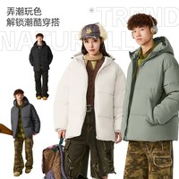 回力棉服男款冬季2025连帽防寒服保暖棉袄男士加绒加厚棉衣H