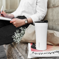 慕咖星彩系列咖啡杯密封保温杯咖啡STTOKE随行杯 时尚白【密封旋盖款】460ml