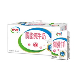 伊利 脱脂纯牛奶 250ml*24盒 礼盒装