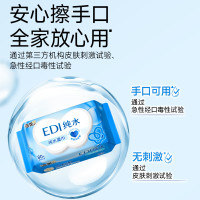 洁柔 湿巾EDI纯水亲肤温和无刺激卫生湿纸巾大包清爽无酒精家用实惠装 1包共80片
