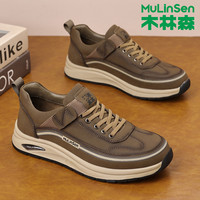 木林森 男士工装鞋 复古潮流休闲皮鞋