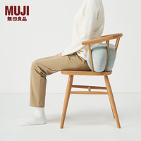 無印良品 MUJI 可当成腰垫使用的柔软靠垫 抱枕腰托靠枕腰靠 淡绿色 49*22*15cm