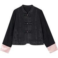 L.WEST 2025年秋季新中式牛仔拼接外套