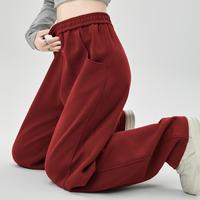 韩都衣舍 女士阔腿裤 窄版香蕉垂感显瘦高腰休闲裤