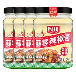 厨邦 蒜蓉辣椒酱210g*4瓶