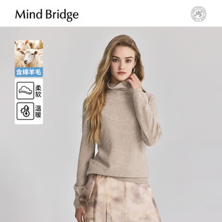 Mind Bridge【山羊绒】女士打底针织纯色羊毛衫2025年秋高领毛衣 韩式灰 165/M