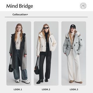 Mind Bridge【山羊绒】女士打底针织纯色羊毛衫2025年秋高领毛衣 韩式灰 165/M