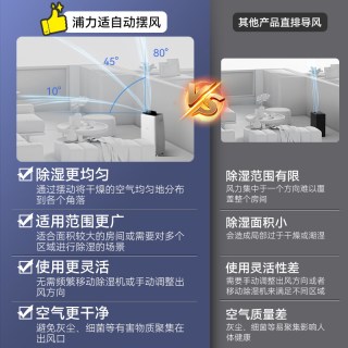 PUREST 除湿机轻音除湿器家用吸湿室内卧室抽湿机干衣吸湿器X22