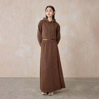 A21 女装 青少年连帽两件套针织套装 F441238001-M