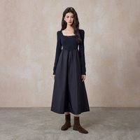 A21 女士A字型显瘦长裙 F441217008-M