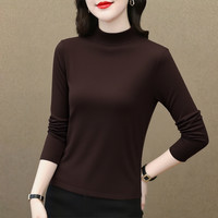莱可柔 半高领打底衫女