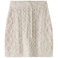 MOUSSY 早春女士淑女风绞花针织半身裙 028HSZ70-0121