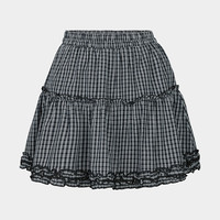 MOUSSY 女士甜美木耳边格子蓬蓬裙 028ISA31-0008